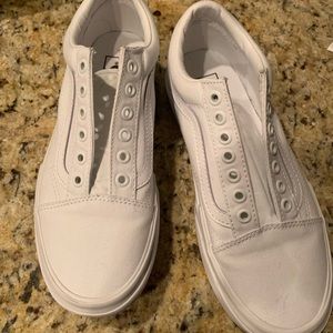 White vans platform sneakers